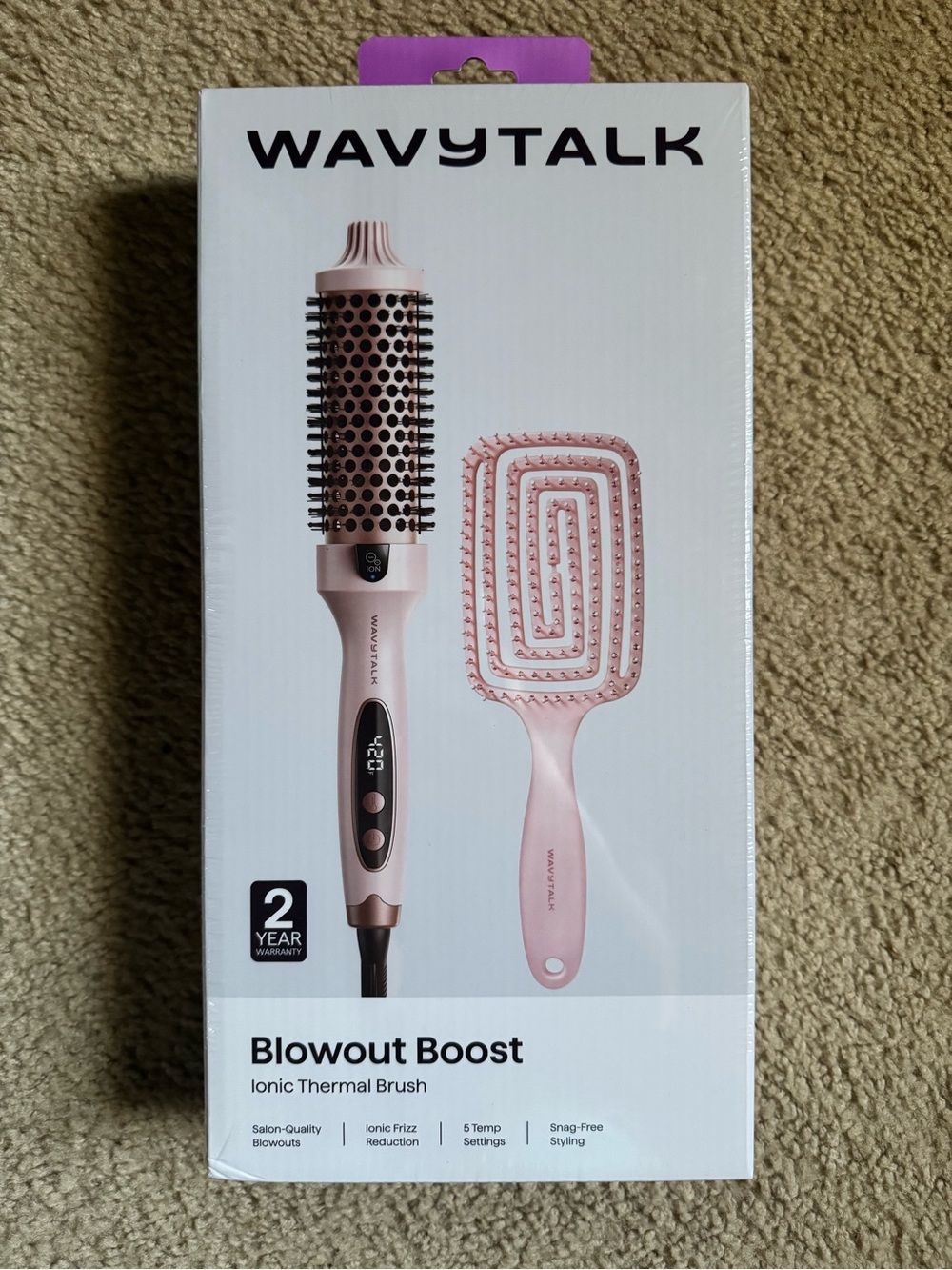 WAVYTALK Pink Blowout Boost Ionic Thermal Brush